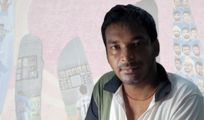 হাড়ভাঙা খাটুনির পর ছোট্ট লাইটে শিল্পকর্ম, মসুর ডাল, পালক ও পেন্সিলের শিসে প্রাণবন্ত প্রতিকৃতি ফোটান এই যুবক