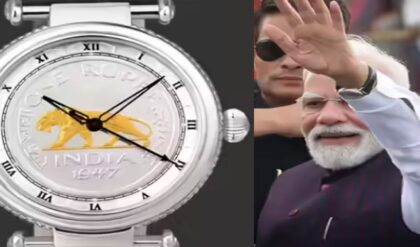 ডায়ালে ১৯৪৭-এর এক টাকার কয়েন, দাম ৬০ হাজার! মোদির হাতে বার বার দেখা যাওয়া ‘রোমান বাঘ’ ঘড়ি নিয়ে চর্চা তুঙ্গে