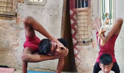 শরীরে কি হাড় নেই? দাঁতনের ১০ বছরের খুদে যোগা-বিস্ময় বিবেককে দেখে তাজ্জব বিশ্ব!