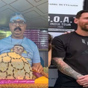 ৬ কেজির ফুটবল আকৃতির জয়নগরের মোয়া! মেসি ভক্তদের পক্ষ থেকে তৈরি বিশেষ উপহার কি পৌঁছল জাদুকরের হাতে?