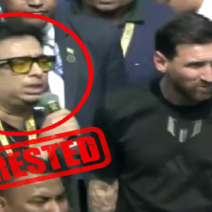 মেসিকে দেখতে না পেয়ে রণক্ষেত্র যুবভারতী! মাত্র ১০ মিনিটে মাঠ ছাড়লেন তারকা, বিশৃঙ্খলার জেরে উদ্যোক্তা শতদ্রু দত্ত গ্রেফতার