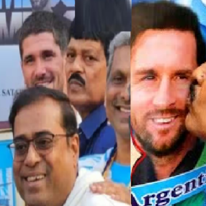 কলকাতা নিউজ, লিওনেল মেসির ‘ভাই’ তিনি, বাংলায় থাকেন! দীর্ঘ ২০ বছরের অপেক্ষার পর বিশ্বতারকার সঙ্গে দেখা হল চা বিক্রেতা শিবে পাত্রের