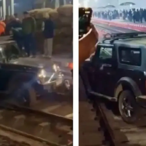 রেললাইনের ওপর মহিন্দ্রা থার! ডিমাপুরে বৃদ্ধের ‘দুঃসাহসিক’ কাণ্ডে হুলুস্থুল, অল্পের জন্য রক্ষা পেল বড় দুর্ঘটনা