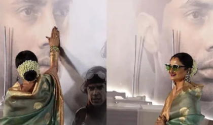 বিগ বি-র নাতিকে আশীর্বাদ রেখার! রেড কার্পেটে আবেগঘন মুহূর্ত, ছবি বদলে গেল ‘ইক্কিস’-এর আবহে