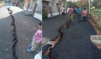 ১টা ২২ মিনিটে কাঁপল শহর! পর্ণশ্রীতে রাস্তার ভয়ংকর ফাটল ঘিরে শোরগোল