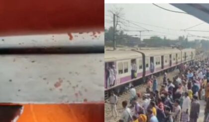 ট্রেন তখন যাত্রী ঠাসা, মগরাহাট স্টেশনে ঢোকার মুখেই দাউদাউ আগুন! শিয়ালদহ দক্ষিণ শাখায় হুলুস্থুল