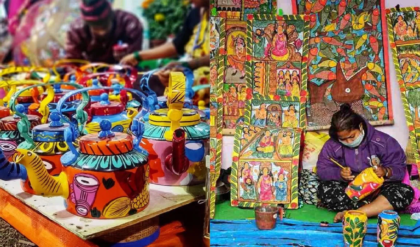 শান্তিনিকেতনে বিরল শিল্প মেলা! নন্দলাল-রামকিঙ্করের তুলির টানে সেজেছে ‘কৃত্তিকা আর্ট স্পেস’