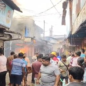 গোবরডাঙা স্টেশনে বিধ্বংসী আগুন! ভস্মীভূত ১২টি দোকান, শিয়ালদহ-বনগাঁ শাখায় ট্রেন চলাচলে বিঘ্ন