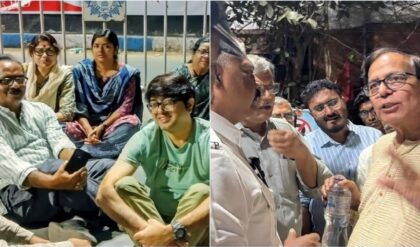 পুলিশের সাথে ৪৫ মিনিটের ‘স্নায়ুযুদ্ধ’! রাস্তায় মীনাক্ষী-সেলিম, মাঝরাতেও উত্তপ্ত বিবাদী বাগ!