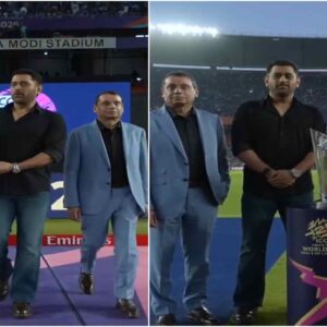 দুই ‘বিশ্বজয়ী’ এক ফ্রেমে! ধোনি-রোহিতের হাতে টি-টোয়েন্টি বিশ্বকাপের ট্রফি, স্টেডিয়ামে আবেগের সুনামি