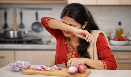 পেঁয়াজ কাটলেই ঝরঝর করে চোখ দিয়ে জল পড়ে? কান্নার দিন শেষ! জেনে নিন ৫টি ম্যাজিক ট্রিকস
