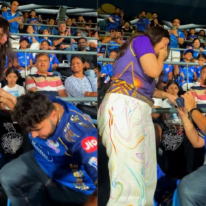 ওয়াংখেড়েতে নাটকীয় প্রেম! কেকেআর-মুম্বই ম্যাচের মাঝে গ্যালারিতে আংটি বিভ্রাট, শেষমেশ কী হল? ওয়াংখেড়েতে নাটকীয় প্রেম! কেকেআর-মুম্বই ম্যাচের মাঝে গ্যালারিতে আংটি বিভ্রাট, শেষমেশ কী হল?