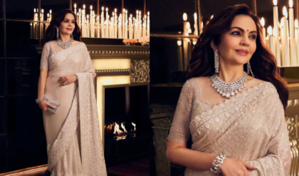 রাজকীয় সাজে চমক নীতা আম্বানির! দামী হীরের নেকলেস আর আভিজাত্যে ঘেরা লুকে নেটপাড়ায় ভাইরাল