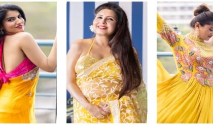 তপ্ত গরমেও ফ্যাশনে থাক হলুদ ছোঁয়া! রাইকিশোরীর ডিজাইনে তাক লাগালেন চৈতি-পায়েলরা