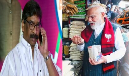 “প্রধানমন্ত্রীর ফটোশুটের জন্য …?”-মোদীর ‘ঝালমুড়ি’ বিরতিতেই বিপত্তি? ঝাড়গ্রামে নামতে পারলেন না হেমন্ত সোরেন