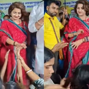 “হাতের বদলে শুধু আঙুল স্পর্শ!”-TMC-প্রার্থীর প্রচারে গিয়ে চরম ট্রোলের মুখে রচনা “হাতের বদলে শুধু আঙুল স্পর্শ!”-TMC-প্রার্থীর প্রচারে গিয়ে চরম ট্রোলের মুখে রচনা
