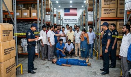 “ওদিকে তাকিও না, কাজ করো!”-সহকর্মীর মৃত্যুর পরেও থামল না কাজ; গুদামে হাড়হিম করা দৃশ্য