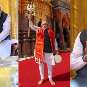 পশ্চিমবঙ্গে ভোটের উত্তাপের মাঝেই শান্তিতে মগ্ন প্রধানমন্ত্রী; কপালে তিলক মেখে গঙ্গা আরতি ও দর্শন কাশীতে