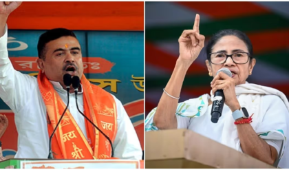‘পরাজয় নিশ্চিত বুঝেই বুথে বসে আছেন দিদি’, শুভেন্দুর কটাক্ষে ‘সন্ত্রাস’ নিয়ে পাল্টা তোপ মমতার