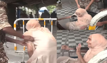 “বেঁচে থাকো বাবা!” লাঠি হাতে আসা দিদিমাকে কোলে করে বুথে নিয়ে গেলেন জওয়ান, ভাইরাল মানবতার ভিডিও