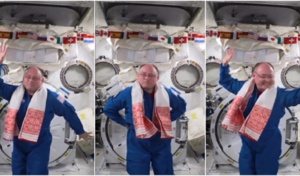 নাসার মহাকাশচারীর অঙ্গে অসমের গামছা! আন্তর্জাতিক মহাকাশ স্টেশনে বিহু ডান্সের ম্যাজিক ফের ভাইরাল নেটপাড়ায়