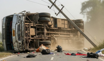 বিয়ের আনন্দ নিমেষেই শোকে! হাপুরে ভয়াবহ দুর্ঘটনায় পিষে গেল ৬ প্রাণ