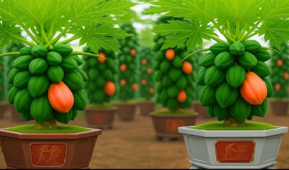 জায়গার অভাব? ছোট টবেই ফলবে থোকা থোকা পেঁপে! জেনে নিন বামন গাছ চাষের গোপন পদ্ধতি