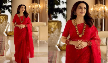 সিদ্ধিবিনায়কের আঙিনায় নীতা আম্বানির রাজকীয় অবতার! পরনের লাল শাড়ির বিশেষত্ব জানলে চমকে যাবেন