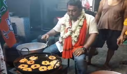 ভোটের ময়দানে এবার ‘রসগোল্লা পলিটিক্স’! মিষ্টির দোকানে ঢুকে এ কী করলেন বিজেপি প্রার্থী?