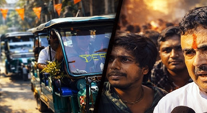 টোটোয় ‘দাদা’! কেন্দামারীতে শুভেন্দুকে দেখতে মানুষের ঢল, উচ্ছ্বাসে ভাসল নন্দীগ্রাম টোটোয় ‘দাদা’! কেন্দামারীতে শুভেন্দুকে দেখতে মানুষের ঢল, উচ্ছ্বাসে ভাসল নন্দীগ্রাম