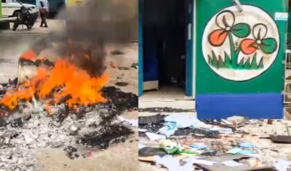 TMC-অফিস ভস্মীভূত, আসানসোলে ধুন্ধুমার! ২০০ জনকে তুলে নিয়ে গেল পুলিশ