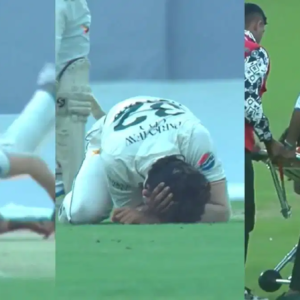 মাঠে নেমেই রক্তারক্তি কাণ্ড! বল ধরতে গিয়ে পিচে আছাড় খেলেন পাকিস্তানি পেসার, স্ট্রেচারে ছাড়লেন মাঠ! মাঠে নেমেই রক্তারক্তি কাণ্ড! বল ধরতে গিয়ে পিচে আছাড় খেলেন পাকিস্তানি পেসার, স্ট্রেচারে ছাড়লেন মাঠ!