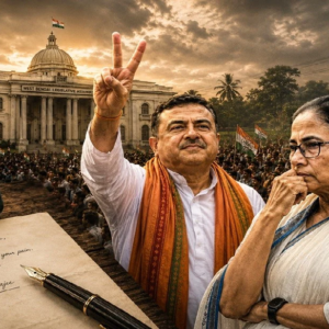 বঙ্গজয়ী শুভেন্দু! দিদির ১৫ বছরের সাম্রাজ্য গুঁড়িয়ে রাইটার্সে এখন গেরুয়া আবির