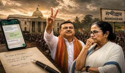 বঙ্গজয়ী শুভেন্দু! দিদির ১৫ বছরের সাম্রাজ্য গুঁড়িয়ে রাইটার্সে এখন গেরুয়া আবির