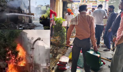 নাগপুরজুড়ে অগ্নিকাণ্ডের তাণ্ডব: সিলিন্ডার বিস্ফোরণে কেঁপে উঠল এলাকা, বড় দুর্ঘটনা থেকে রক্ষা