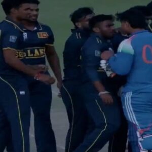 মাঠেই হাতাহাতি! শ্রীলঙ্কা ‘এ’-এর বিরুদ্ধে ধাক্কাধাক্কিতে জড়িয়ে পড়লেন বৈভব সূর্যবংশী