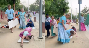 তীব্র তাপ উপেক্ষা করে রাধা ভক্তি! বৃন্দাবনের পথে বিদেশিদের দণ্ডবৎ পরিক্রমার ভিডিও ভাইরাল