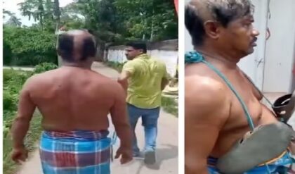 “১০০ দিনের কাজের টাকা লুঠ”-TMC-নেতার মাথা মুড়িয়ে, দড়ি বেঁধে এলাকা ঘোরালেন গ্রামবাসীরা! “১০০ দিনের কাজের টাকা লুঠ”-TMC-নেতার মাথা মুড়িয়ে, দড়ি বেঁধে এলাকা ঘোরালেন গ্রামবাসীরা!