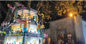 সম্প্রীতির অনন্য নজির: মন্দিরের সামনে দাঁড়িয়ে ৩৭টি তাজিয়ার ‘সালামি’, দতিয়ায় নজিরবিহীন দৃশ্য
