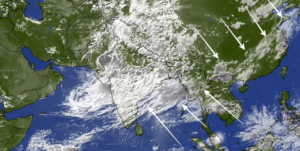 মহাকাশ থেকে দৃশ্যমান ১০,০০০ কিমি দীর্ঘ মেঘের প্রাচীর! ভারত থেকে চিন ও দক্ষিণ কোরিয়া জুড়ে প্রলয়ঙ্কারী বৃষ্টির মহাতাণ্ডব