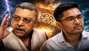 “‘ওভাবে ঘুরে হাততালি কুড়ানোর জায়গা নয়!’ ২১ জুলাইয়ের মঞ্চের বিশৃঙ্খলা নিয়ে অভিষেককে তীব্র আক্রমণ কল্যাণের”