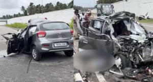 নিয়ন্ত্রণ হারিয়ে ডিভাইডার টপকে সোজা ট্রাকে ধাক্কা! মর্মান্তিক সড়ক দুর্ঘটনায় প্রাণ গেল ৩ বছরের শিশুসহ ৫ জনের