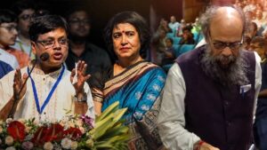‘পায়ের কাছে বসে থাকব’ মন্তব্যের জের? তসলিমার সভায় বিক্ষোভ, ফিরতে বাধ্য হলেন জয় গোস্বামী