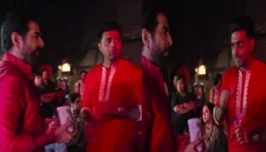 লাল পাঞ্জাবিতে জমল আড্ডা, ঝালমুড়ি ভাগ করে খেয়ে সব দূরত্ব ঘুচিয়ে দিলেন দেব-জিৎ?