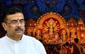 পুজো মণ্ডপে ‘শারদোৎসব’ লেখা চলবে না! শুভেন্দুর কড়া বার্তায় শুরু রাজনৈতিক মহোত্তাপ