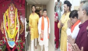 “দেবের বাড়িতে সুকান্ত মজুমদার”-হলুদ পাঞ্জাবিতে কোন বিশেষ বার্তা দিলেন দুই নেতা?