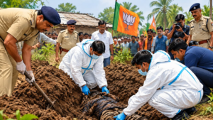 পাঁচ বছর পর কবর খুঁড়ে বেরোল কঙ্কাল! সন্দেশখালিতে বিজেপি কর্মীর রহস্যমৃত্যুতে চাঞ্চল্যকর মোড়!