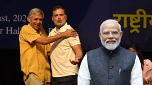 রাহুলের মঞ্চে মোদীকে নিয়ে চরম ব্যঙ্গাত্মক অভিনয়! ‘কুরুচিকর ও অশালীন’ কটাক্ষে ফুঁসে উঠল বিজেপি