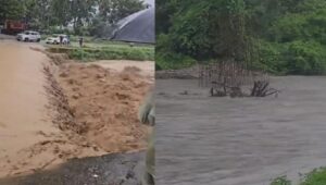 রাস্তার বুক চিরে বইছে খরস্রোতা নদী! বাংলা-ঝাড়খণ্ড যোগাযোগ বিচ্ছিন্ন হতেই চরম দুর্ভোগ তুঙ্গে!