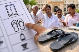 নির্বাচনী প্রচারে বেজায় বিপাকে প্রার্থীরা! প্রতীক হিসেবে ‘চপ্পল’ পেতেই শুরু হলো তুমুল হাঙ্গামা।
